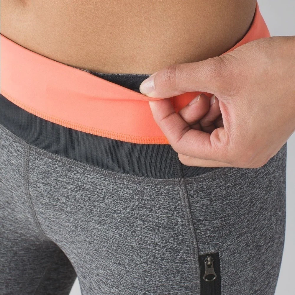 Size 4 Lululemon Inspire Tight‎ II Grey/Blue Leggings